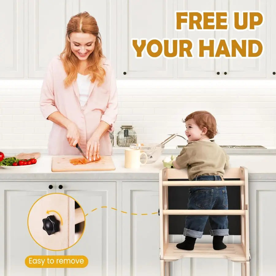 4-in-1 Foldable Montessori Learning Tower